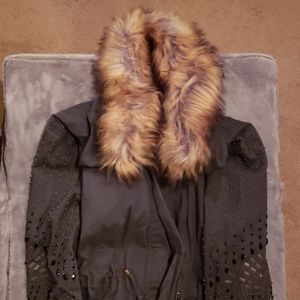 Long embellished coat